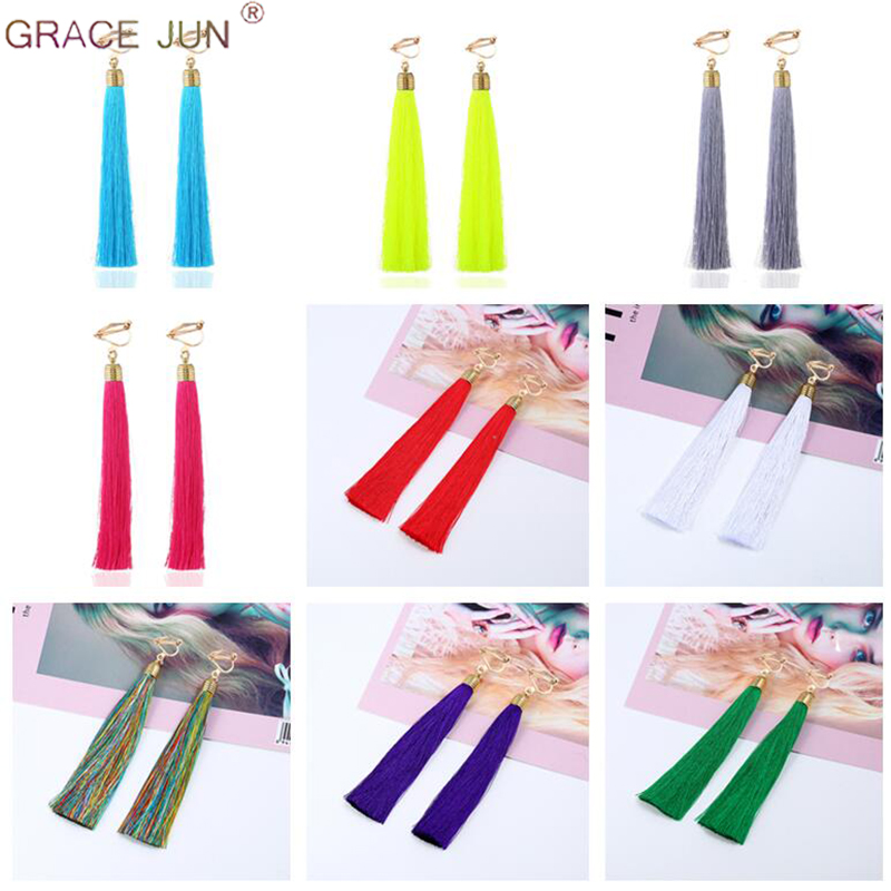 Tassel Earrings Boho - 12cm i 5.1 ''długie Tassel fibre