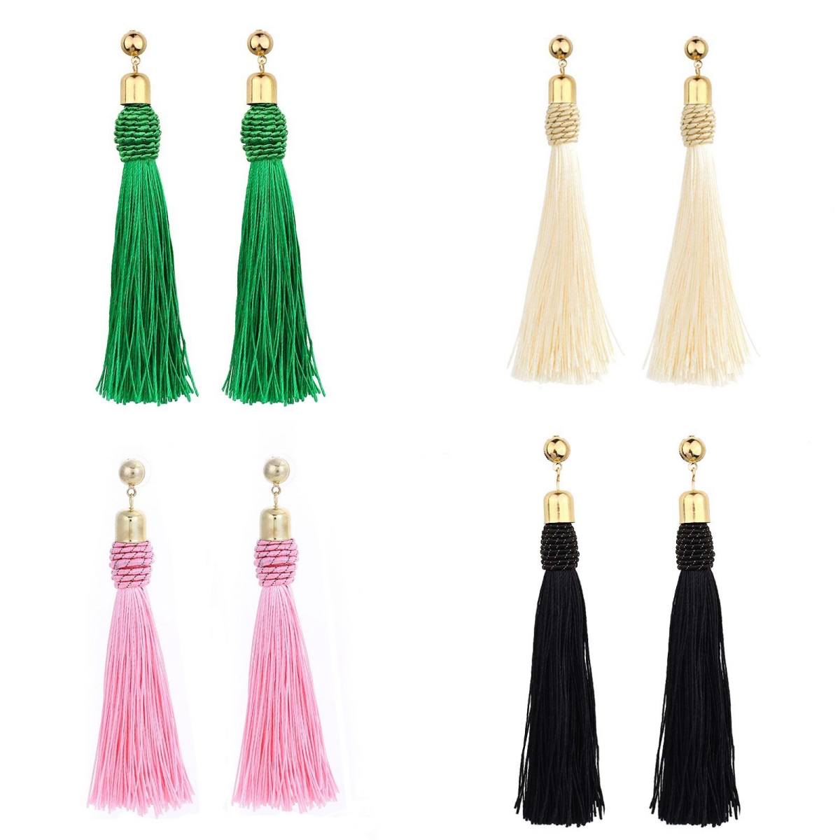 Tassel Earrings Boho - Czeskie długie kolczyki z frędzlami dla