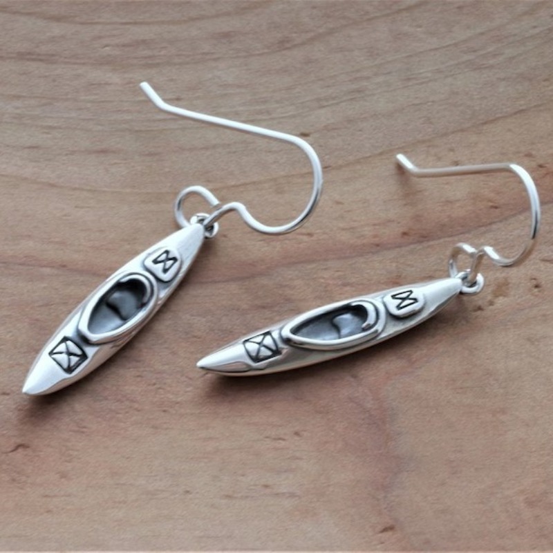 Women'S Kayak Accessories - Damskie kreatywne kolczyki w kształcie kajaka,