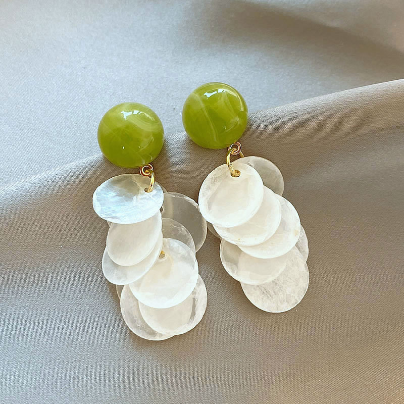 Tassel Earrings Boho - Wysokiej jakości klipsy do uszu, awokado,
