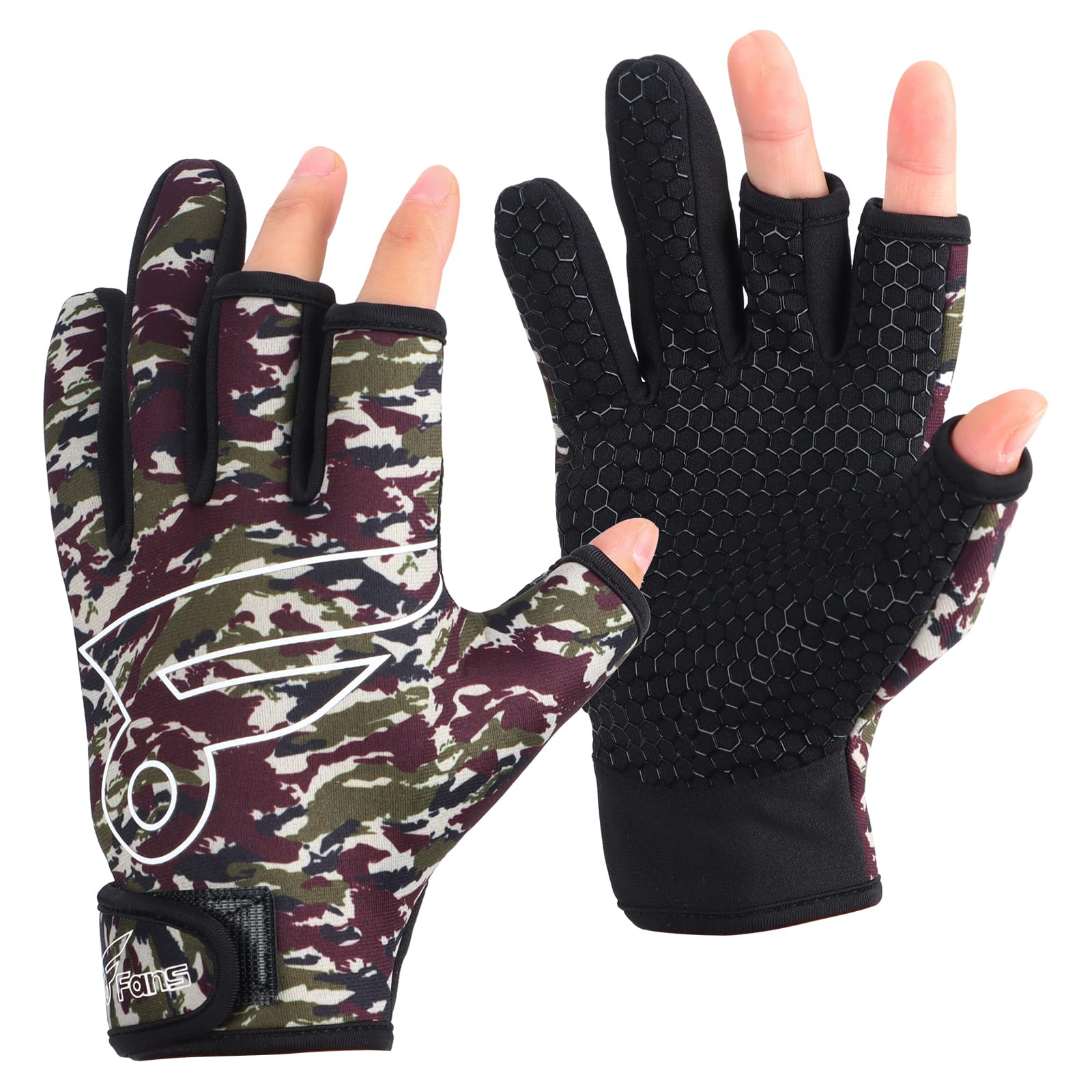 Women'S Kayak Accessories - Rękawice wędkarskie 8Fans - Otwarty Palce,