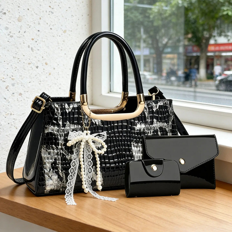 Women Accessories For Gift - Zestaw torebek damskich, wieczorowa kopertówka ze