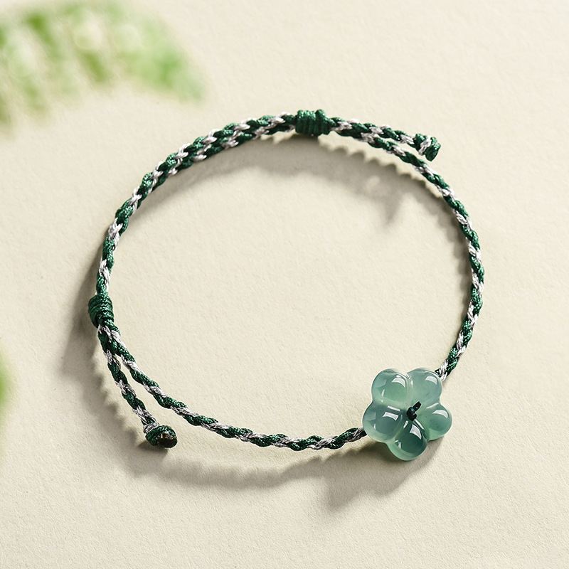 Women Accessories For Gift - Bransoletka z jadeitu birmańskiego w kształcie