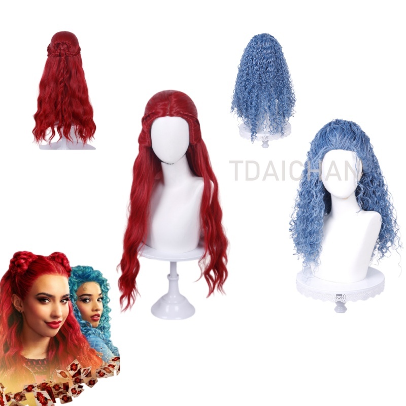 Peruka Cosplay Kręcona Czerwon – Women'S Red Accessories recenzja i cena