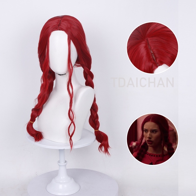 Peruka Cosplay Kręcona Czerwon – Women'S Red Accessories recenzja i cena