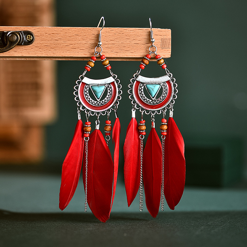 Vintage artystyczne kolczyki z – Tassel Earrings Boho recenzja i cena