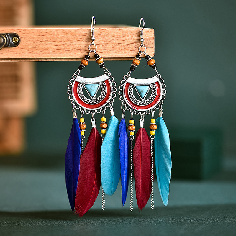 Vintage artystyczne kolczyki z – Tassel Earrings Boho recenzja i cena