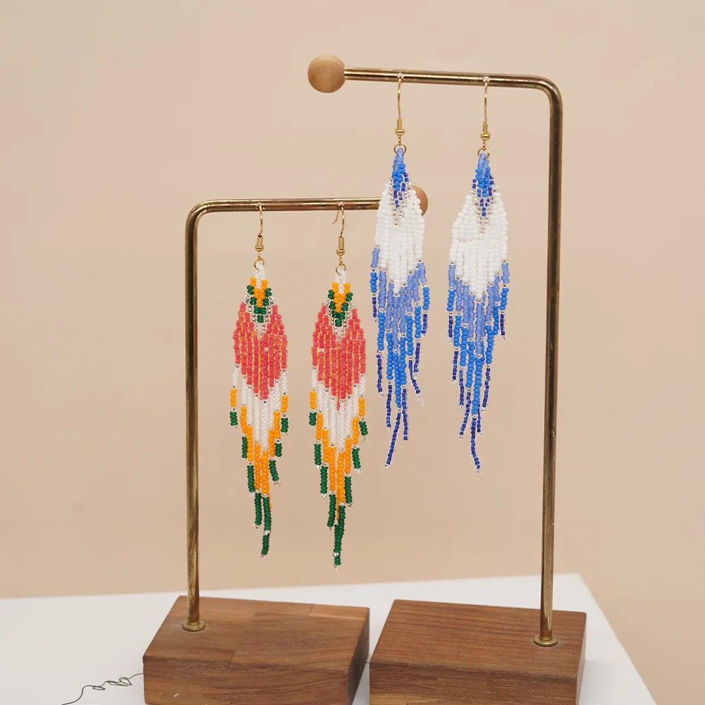 Kolczyki z koralików frędzel o – Tassel Earrings Boho recenzja i cena