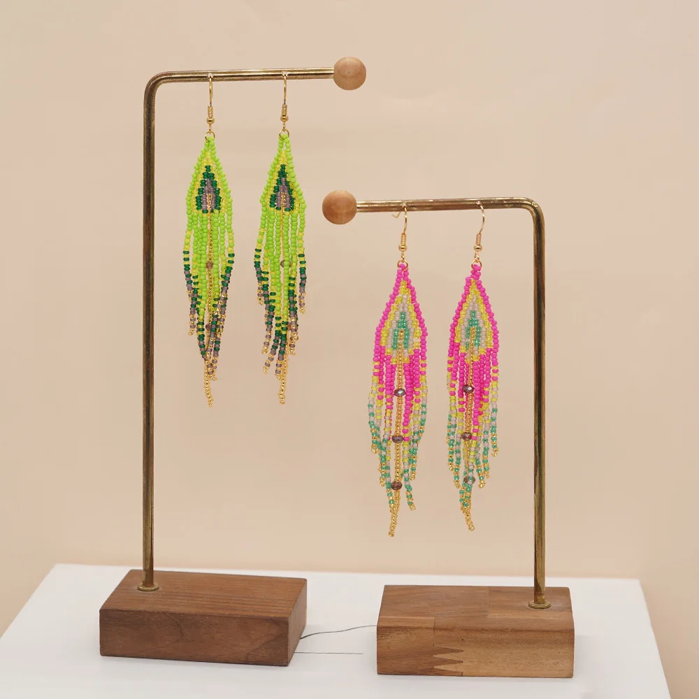 Kolczyki z koralików frędzel o – Tassel Earrings Boho recenzja i cena