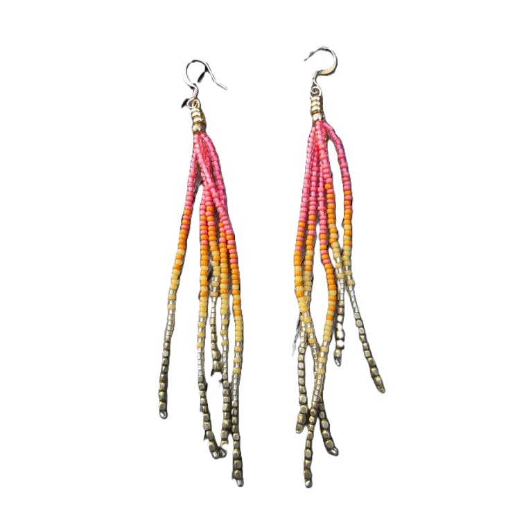 Kolczyki z koralików ryżowych  – Tassel Earrings Boho recenzja i cena
