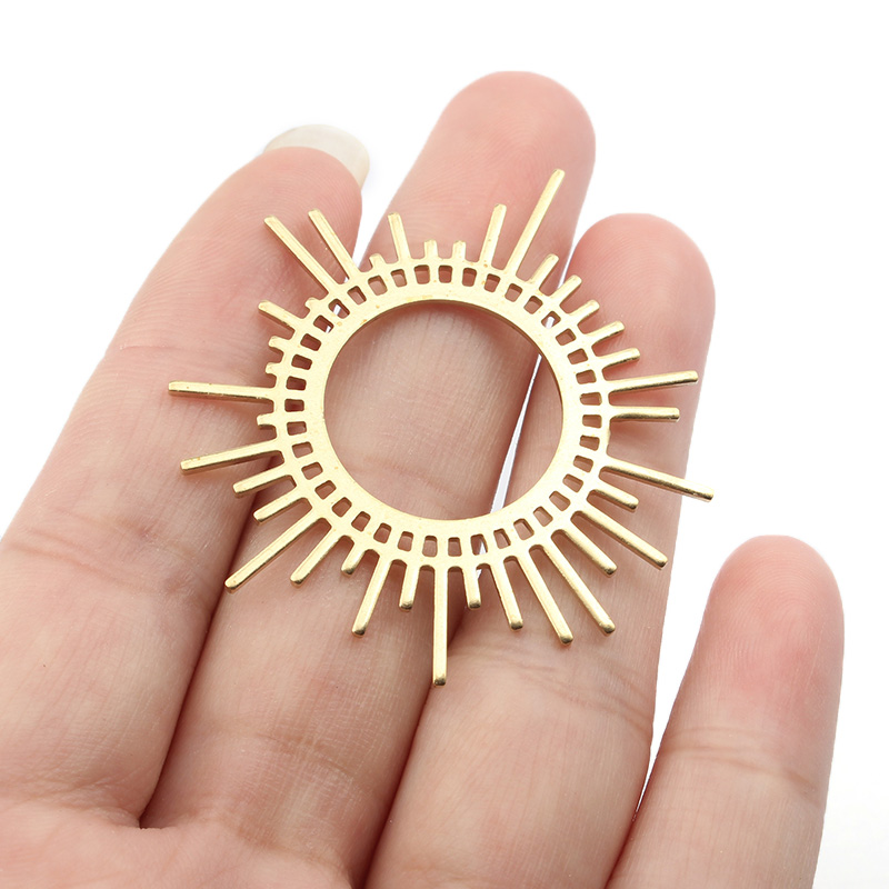 5pcs/lot Raw Brass Sun Burst C – Tassel Earrings Boho recenzja i cena