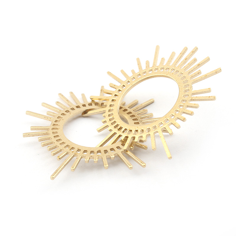 5pcs/lot Raw Brass Sun Burst C – Tassel Earrings Boho recenzja i cena