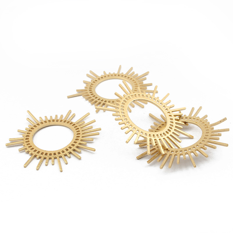 5pcs/lot Raw Brass Sun Burst C – Tassel Earrings Boho recenzja i cena