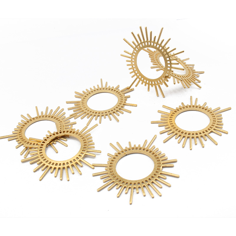 5pcs/lot Raw Brass Sun Burst C – Tassel Earrings Boho recenzja i cena