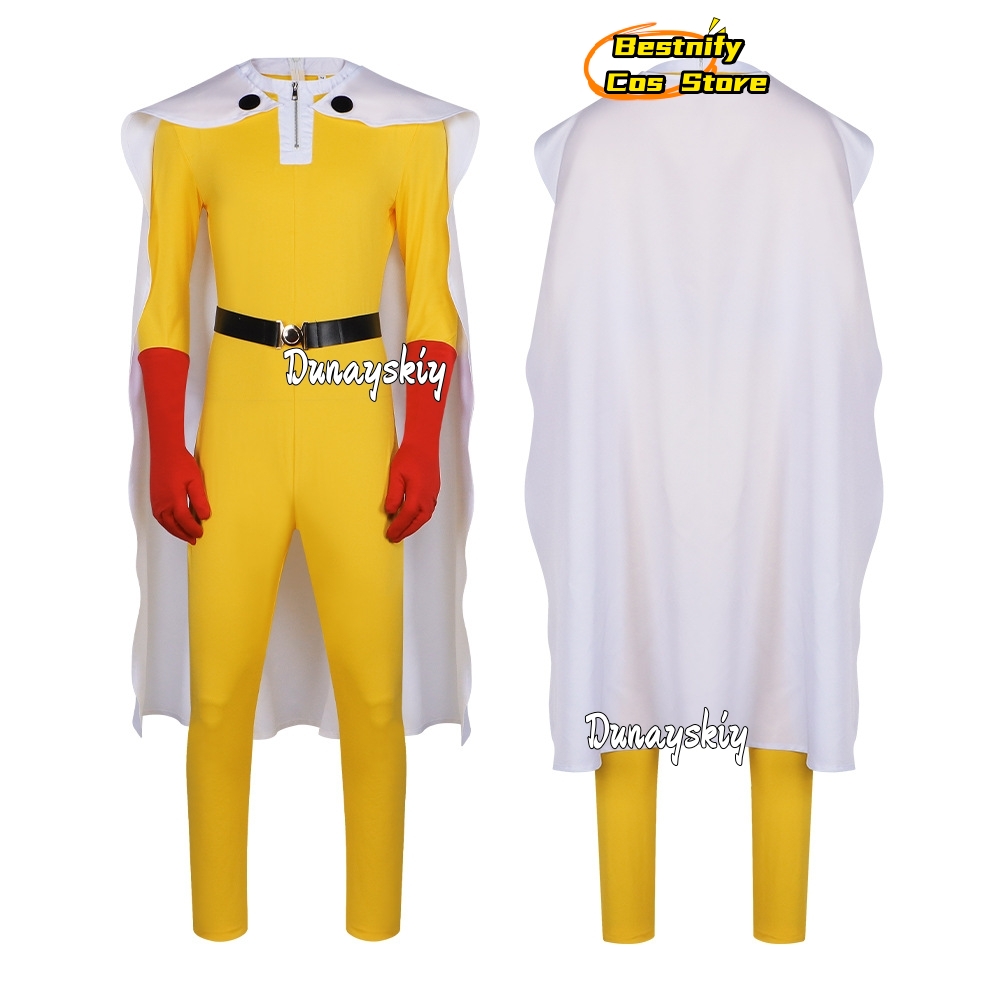 Kostium Cosplay Saitama MAN {B – Women'S Red Accessories recenzja i cena