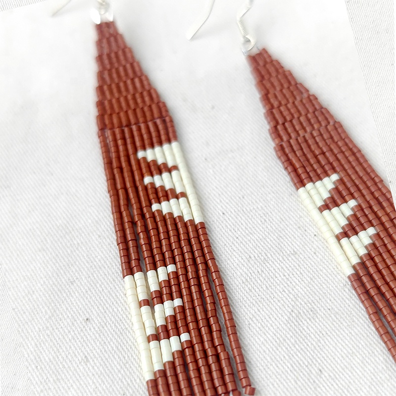 Kolczyki z koralików Liść fręd – Tassel Earrings Boho recenzja i cena